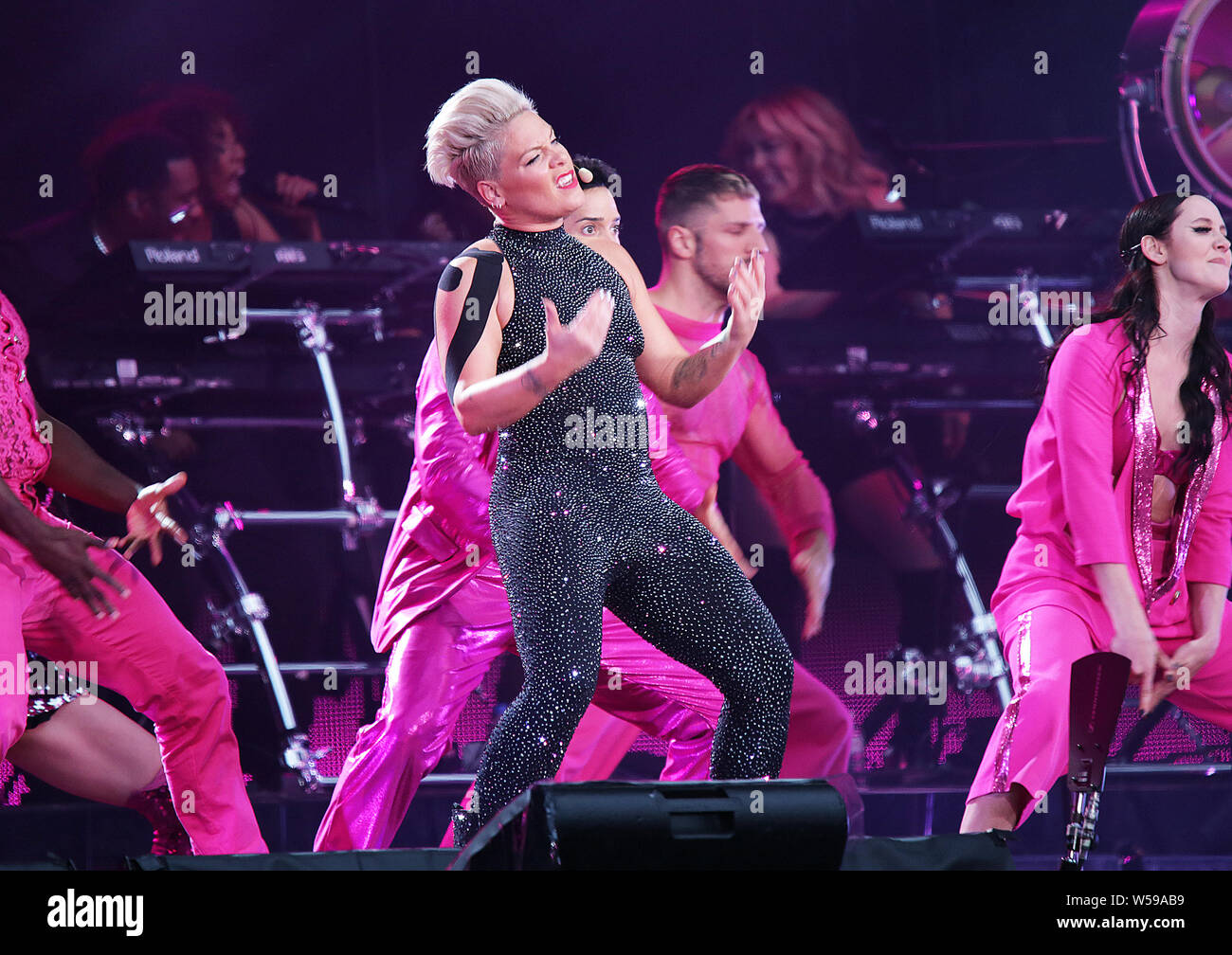 P!nk Performing On Her Beautiful Trauma Tour at Liverpool Anfield