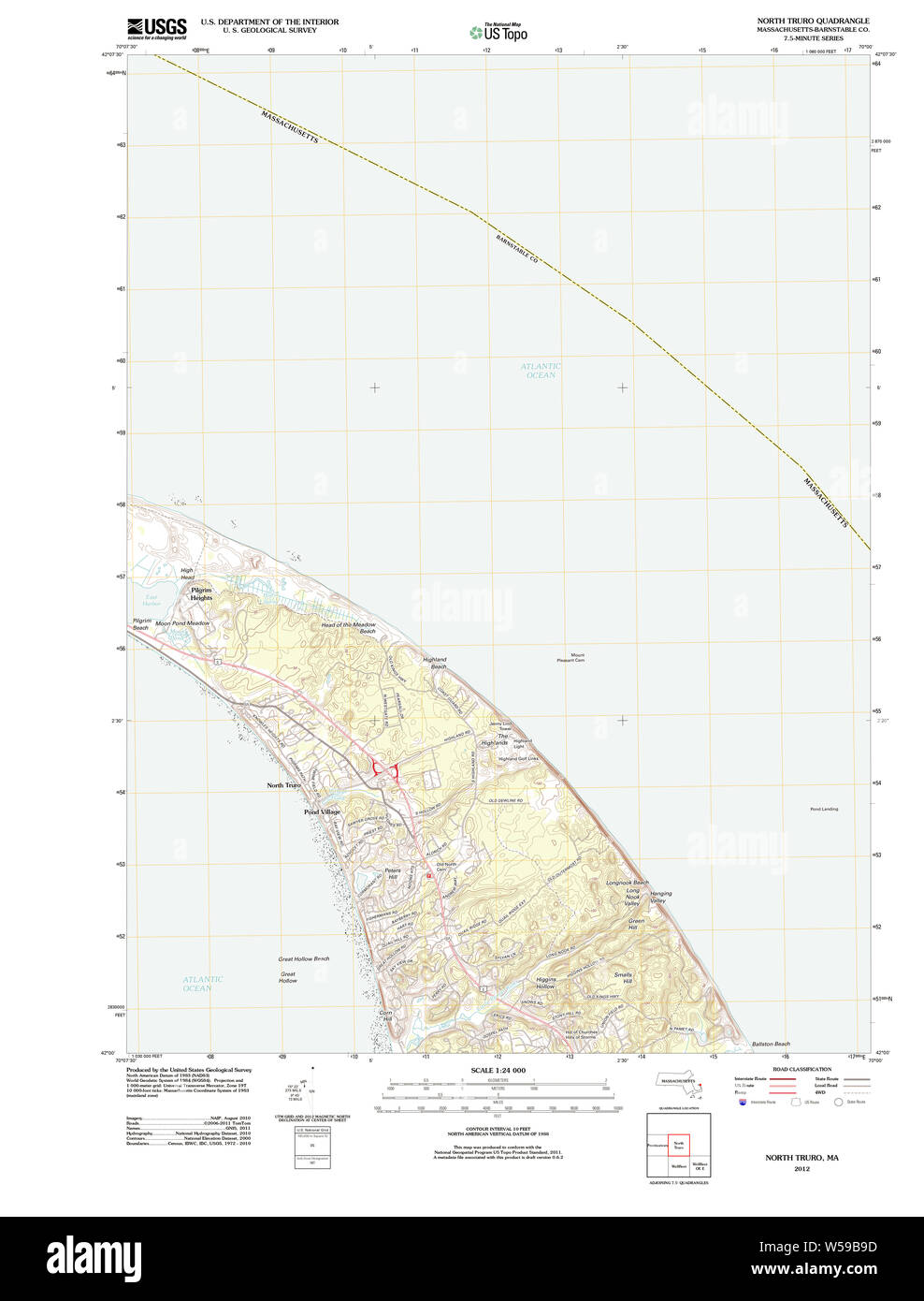 Massachusetts USGS Historical Topo Map MA North Truro 20120604 TM
