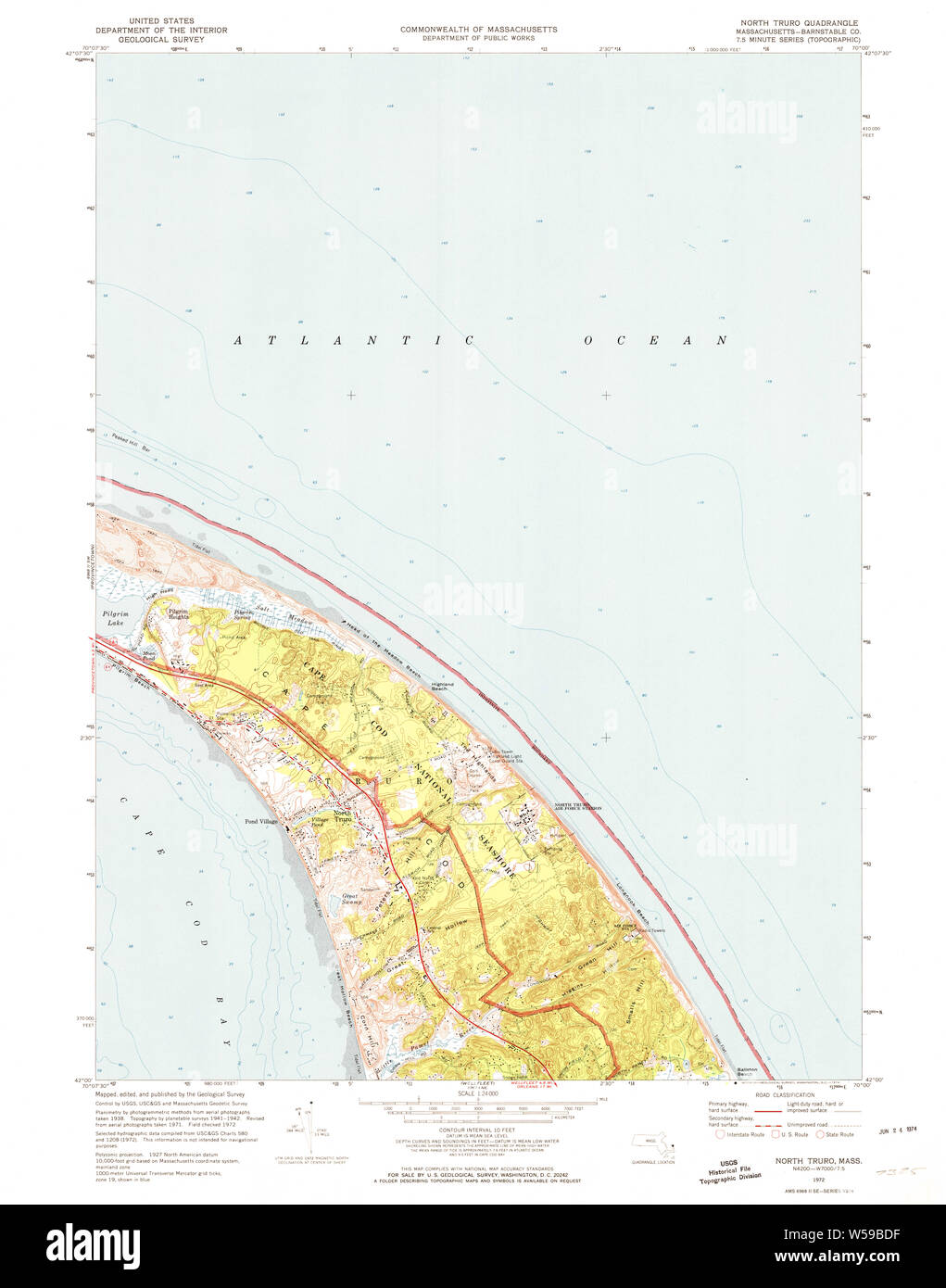 Massachusetts USGS Historical Topo Map MA North Truro 350393 1972 24000