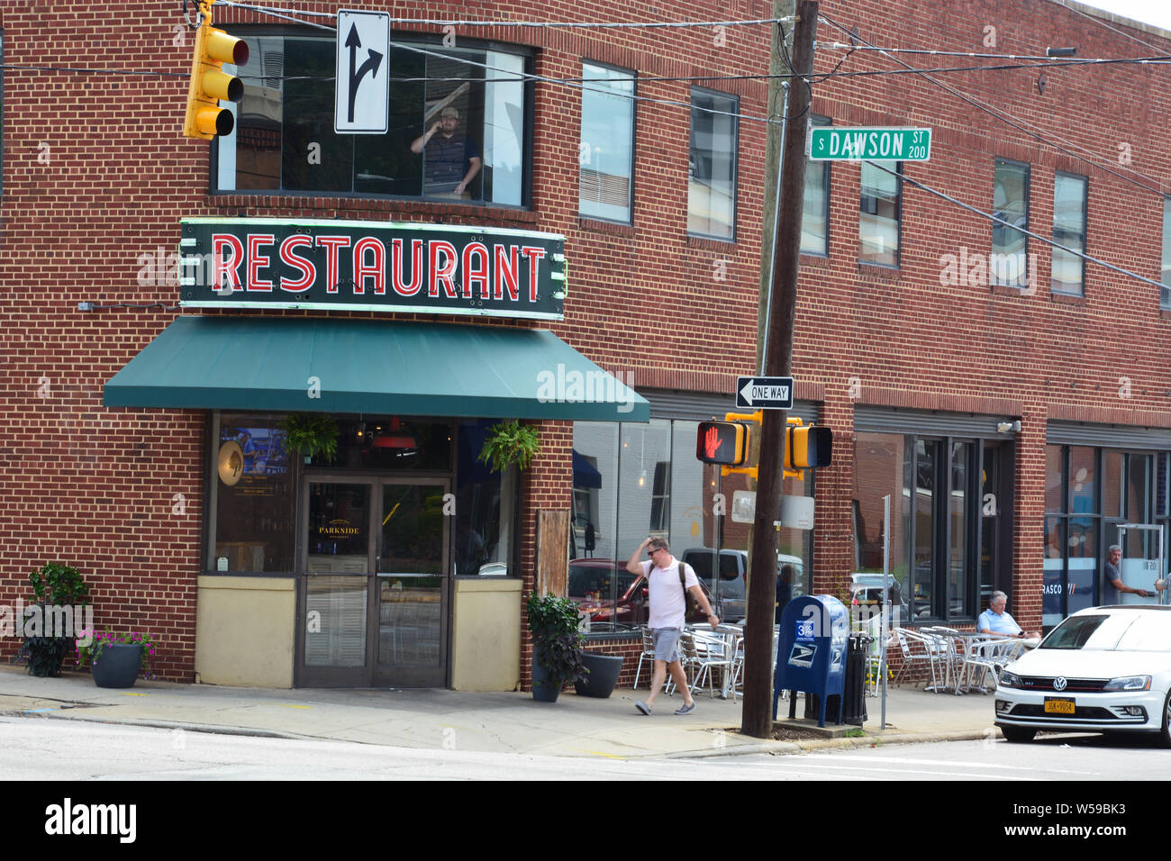 A corner restaurant in downtown Raleigh North Carolina Stock Photo - Alamy