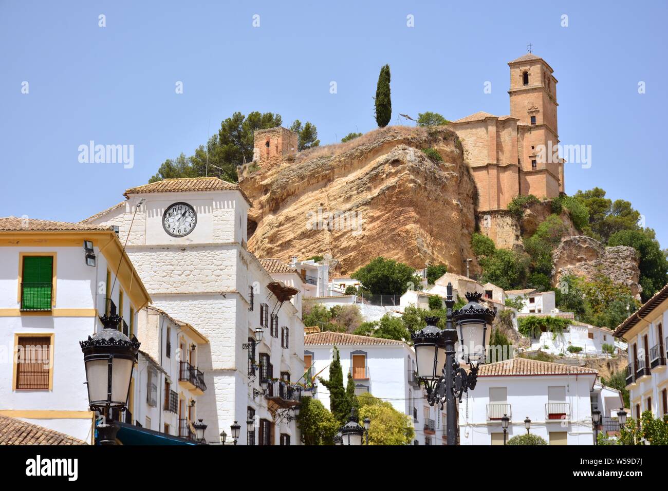 Vista del pueblo de Montefrío desde un mirador, Granada (España) Stock Photo