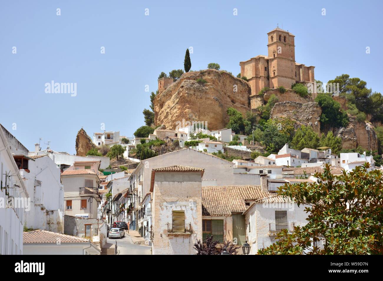 Vista del pueblo de Montefrío desde un mirador, Granada (España) Stock Photo