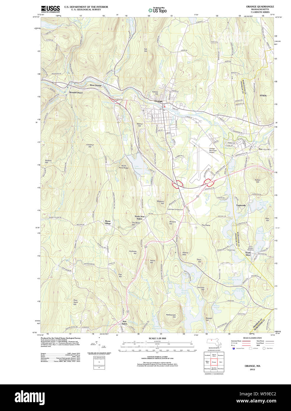 Orange massachusetts map hires stock photography and images Alamy