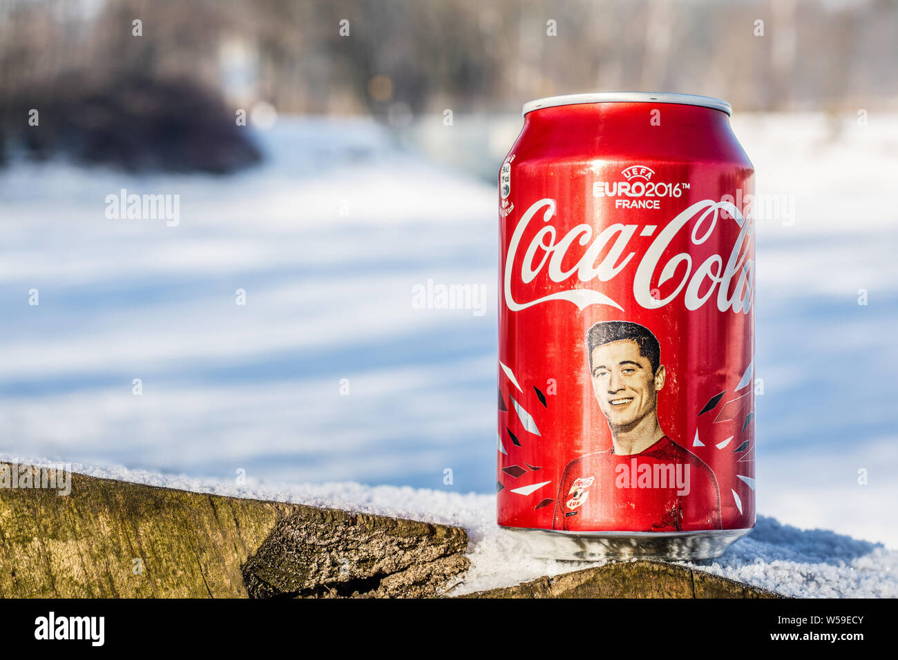 Classic Coca Cola can, CocaCola Company is the most popular market