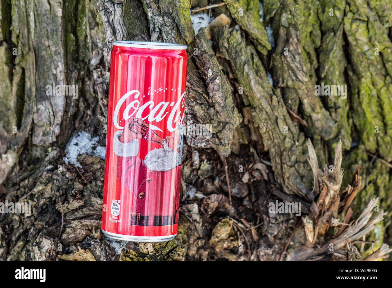 Classic Coca Cola can, CocaCola Company is the most popular market