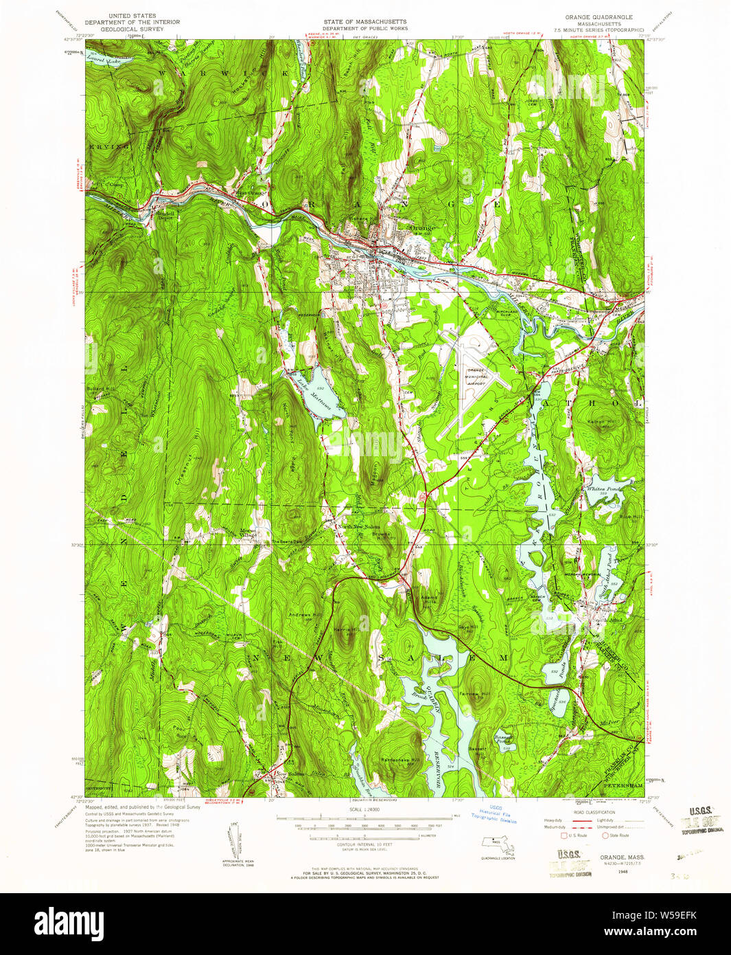 Orange massachusetts map hires stock photography and images Alamy