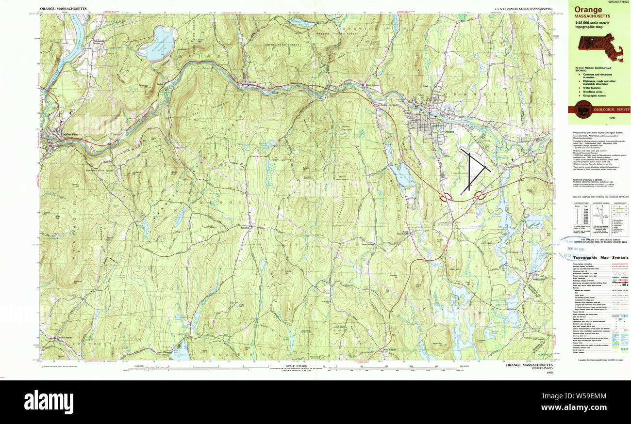 Orange massachusetts map hires stock photography and images Alamy