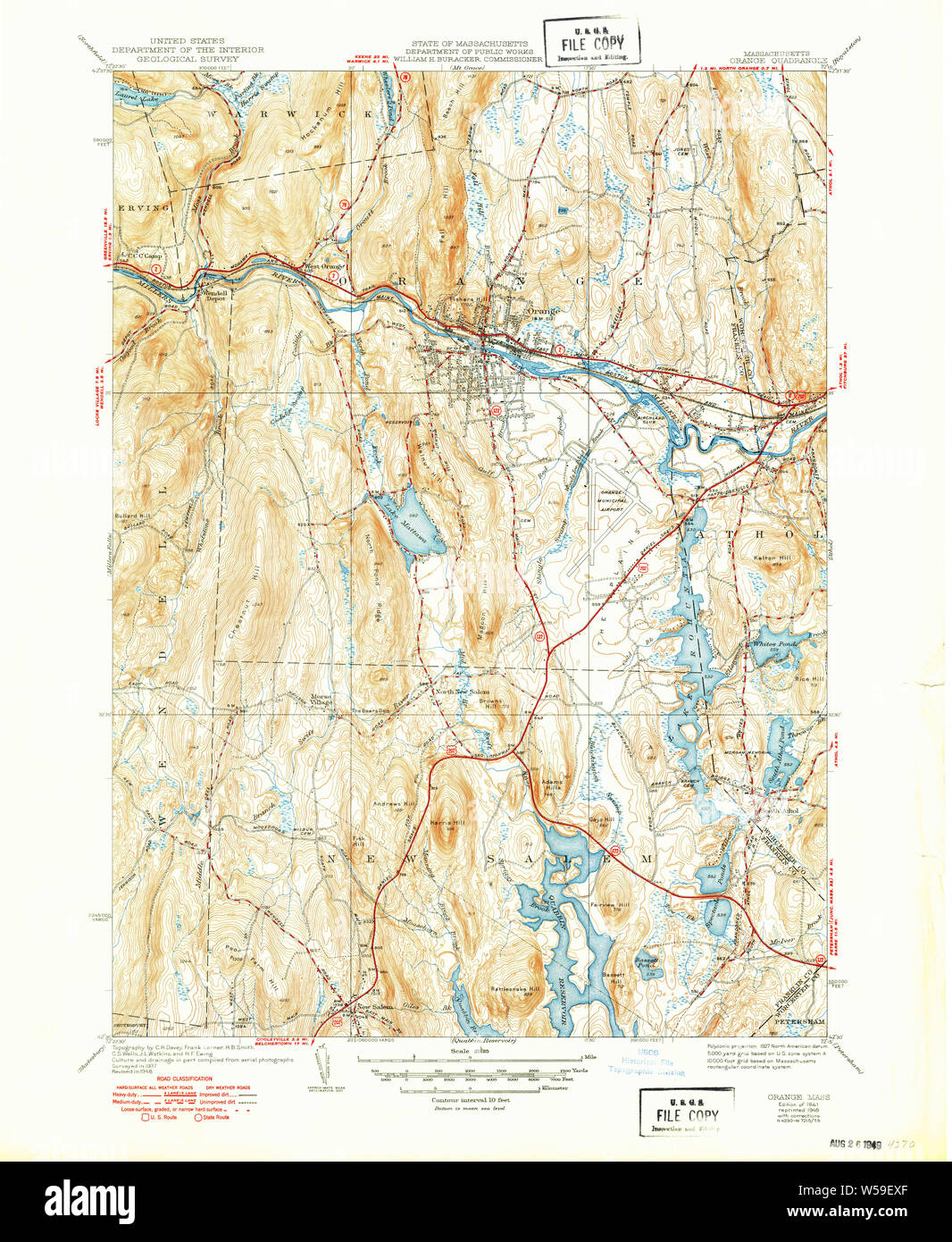 Exf Map Orange massachusetts map hi-res stock photography and images - Alamy