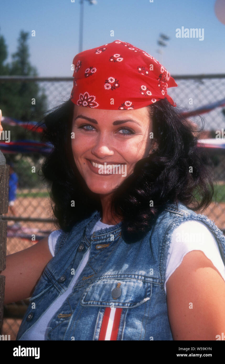 Los Angeles, California, USA 12th October 1994 Model Traci Adell attends  Hardball Goes To B.A.T. baseball game on October 12, 1994 in Los Angeles,  California, USA. Photo by Barry King/Alamy Stock Photo