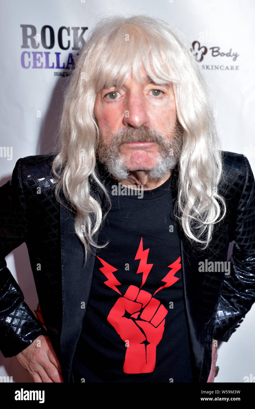Actor Harry Shearer attends the California Saga 2 Benefit as his character Derek Smalls from the film This is Spinal Tap at Ace Hotel on July 03, 201 Stock Photo