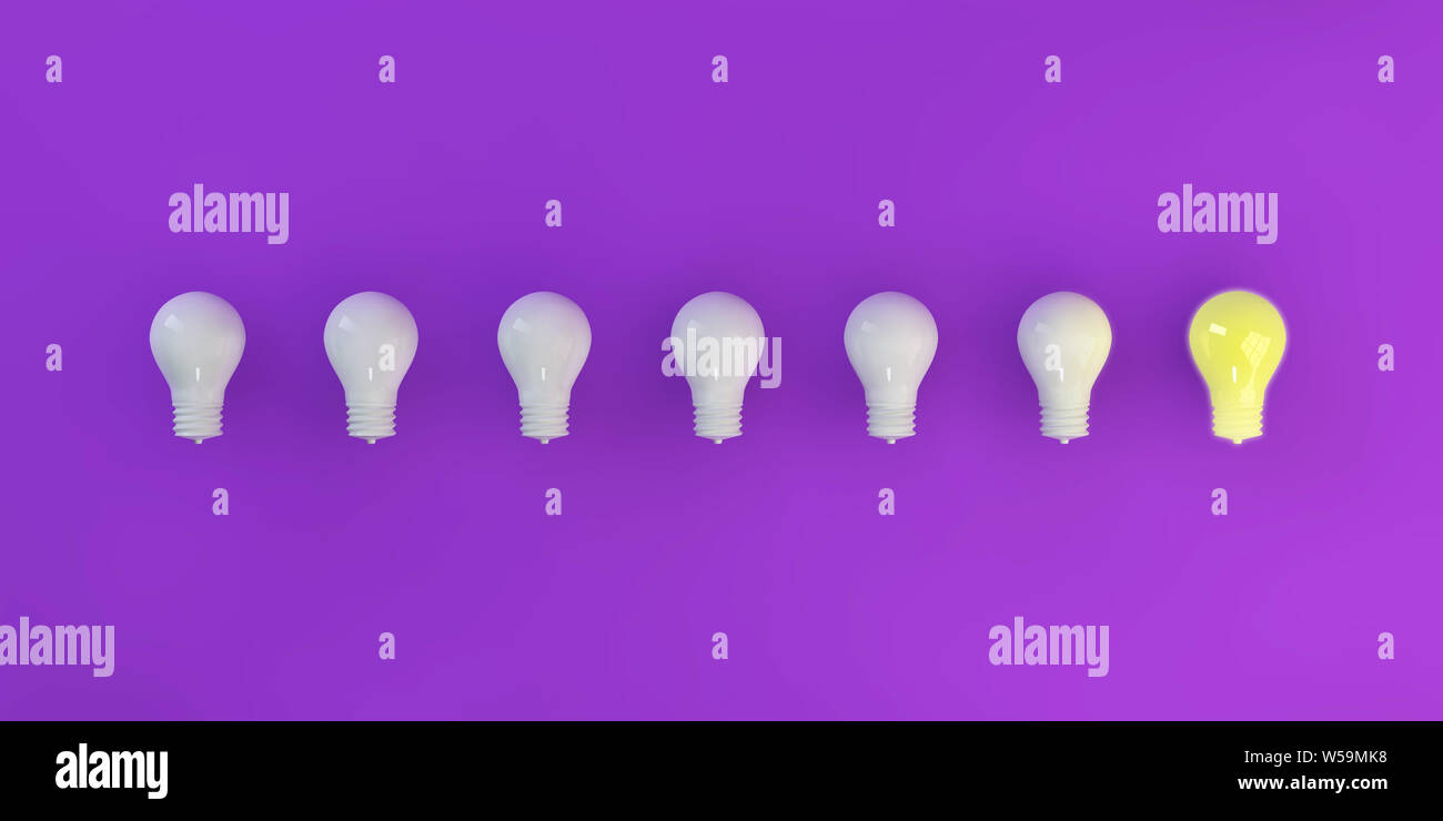 Good or Great Idea Sudden Inspiration Light Bulb Moment Stock Photo