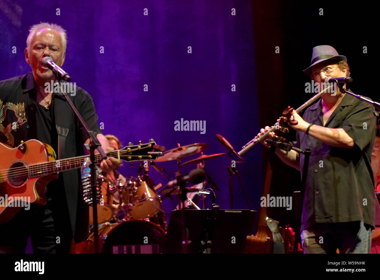 LOS ANGELES, CALIFORNIA - JULY 03:   Jesse Colin Young performs at the California Saga 2 Charity Concert at the Theatre at the Ace Hotel on  July 03, Stock Photo