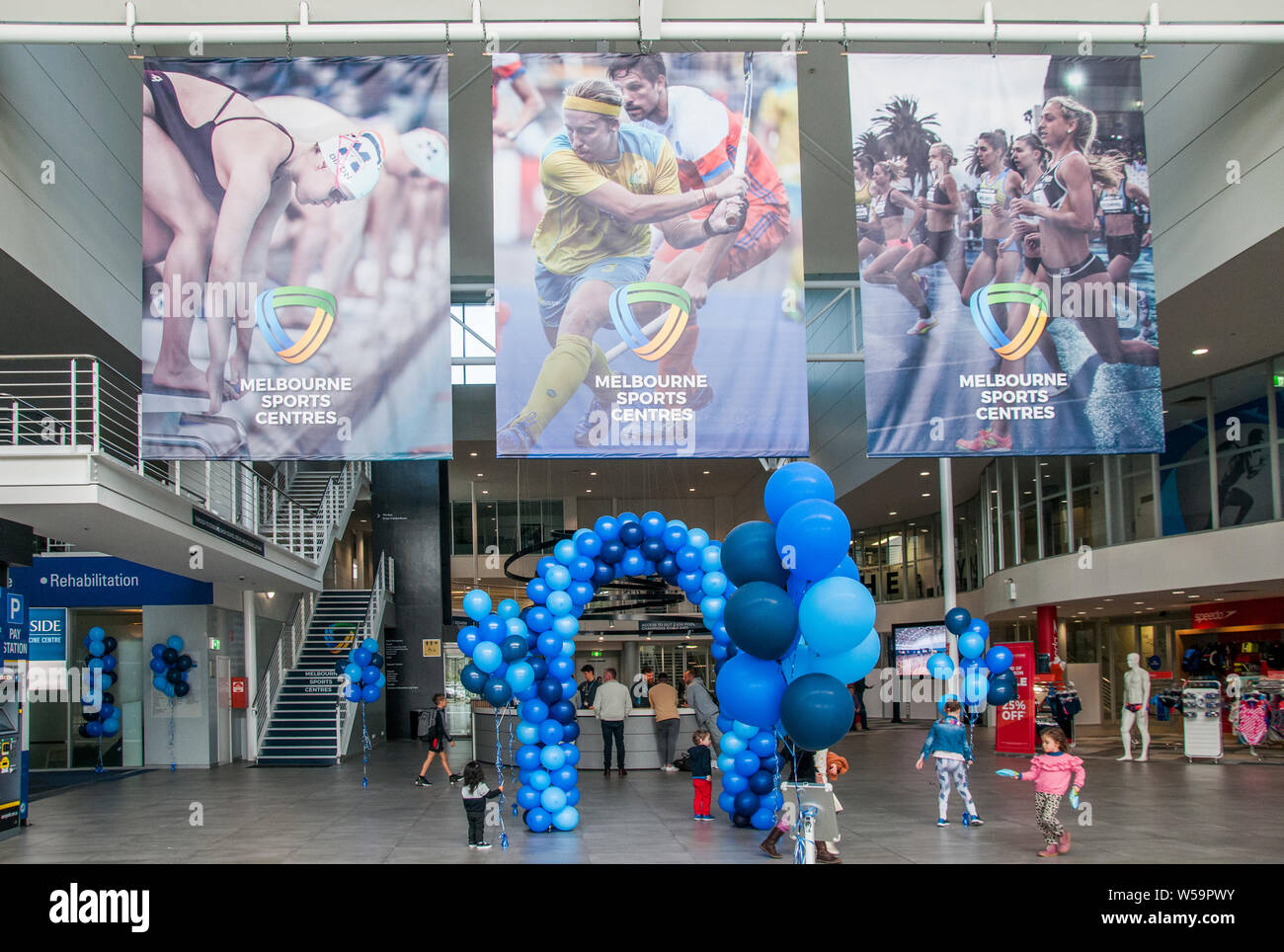 Lobby of the Melbourne Sports and Aquatic Centre, Albert Park Lake