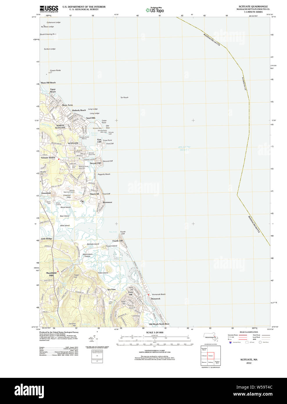 Scituate massachusetts map hires stock photography and images Alamy