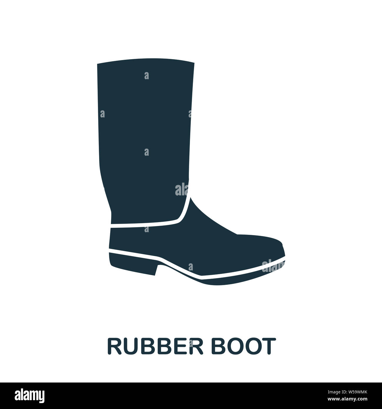 Rubber Boots icon. Flat style icon design. UI. Illustration of rubber ...