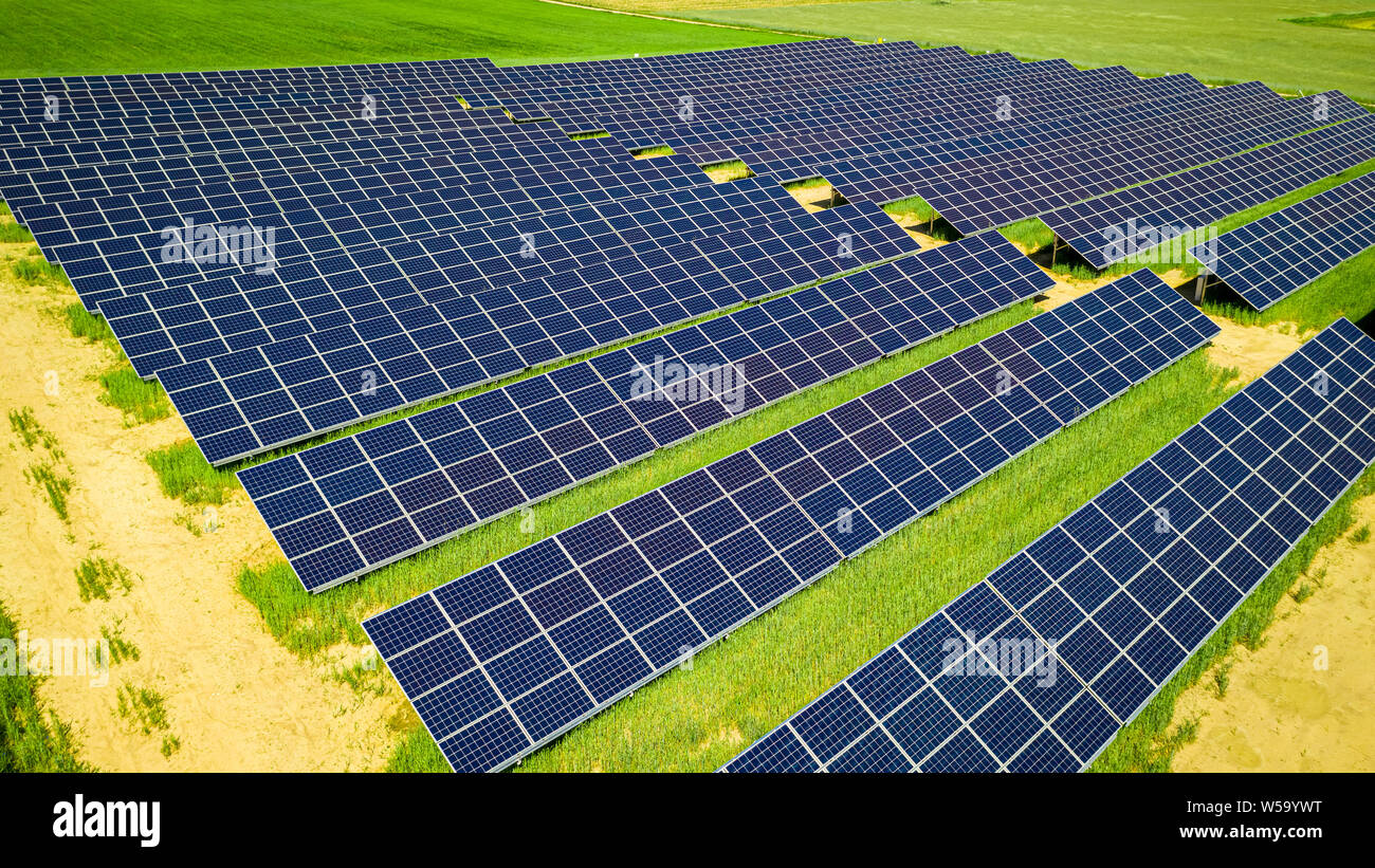 Stunning aerial view field solar hi-res stock photography and images ...