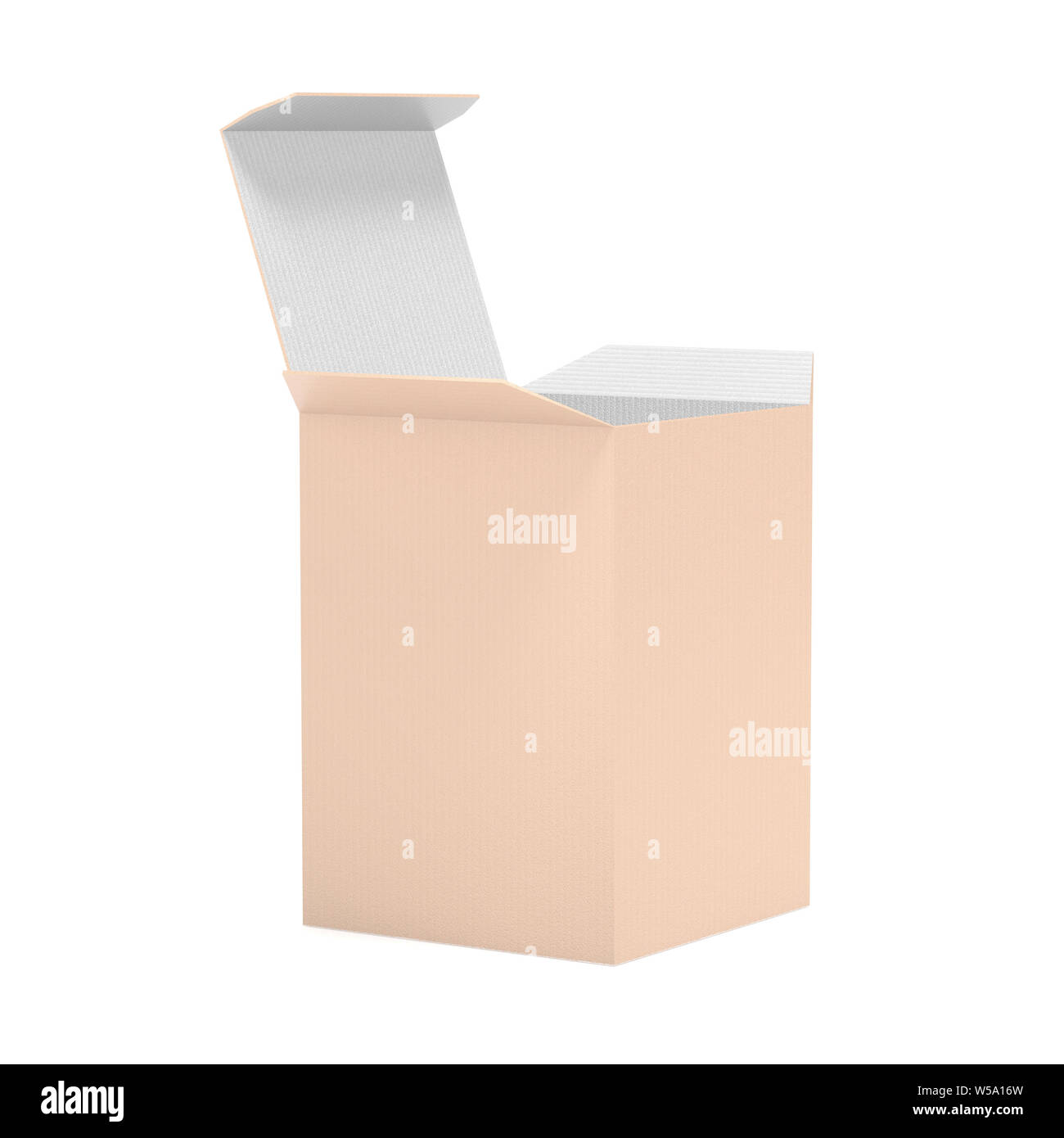 Brown paper box. 3d rendering illustration isolated on white background ...