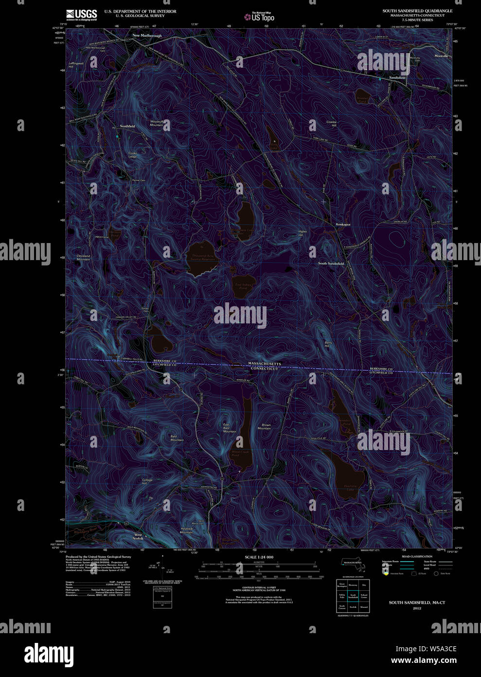 Massachusetts USGS Historical Topo Map MA South Sandisfield 20120524 TM