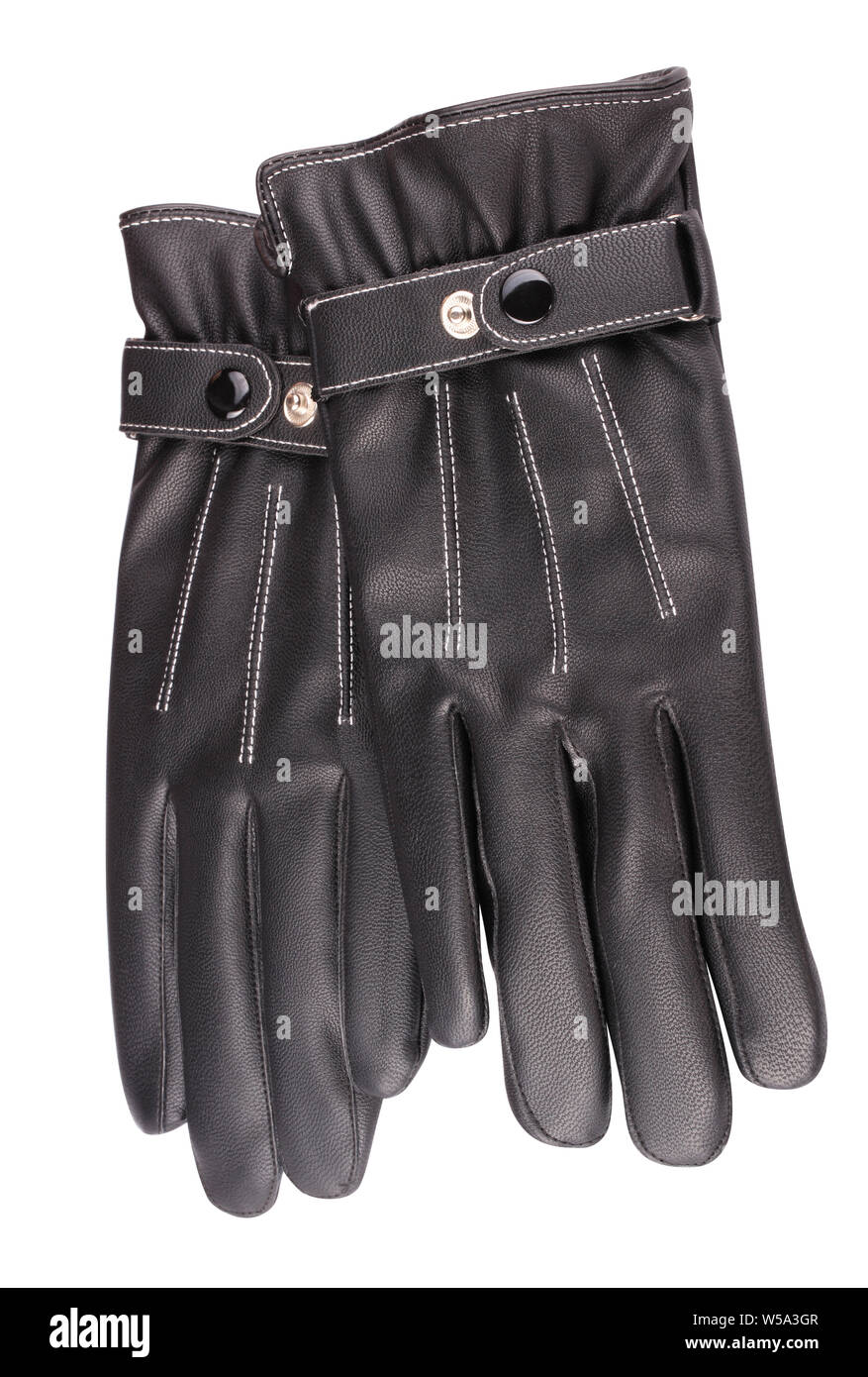 two Leather Gloves Isolated Stock Photo Alamy