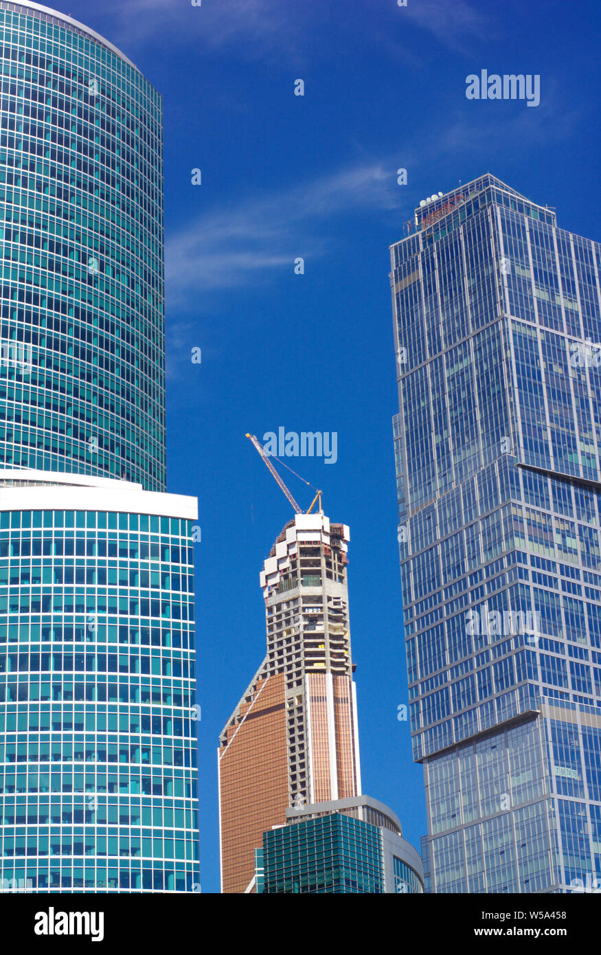 skyscraper develop on sky background Stock Photo - Alamy