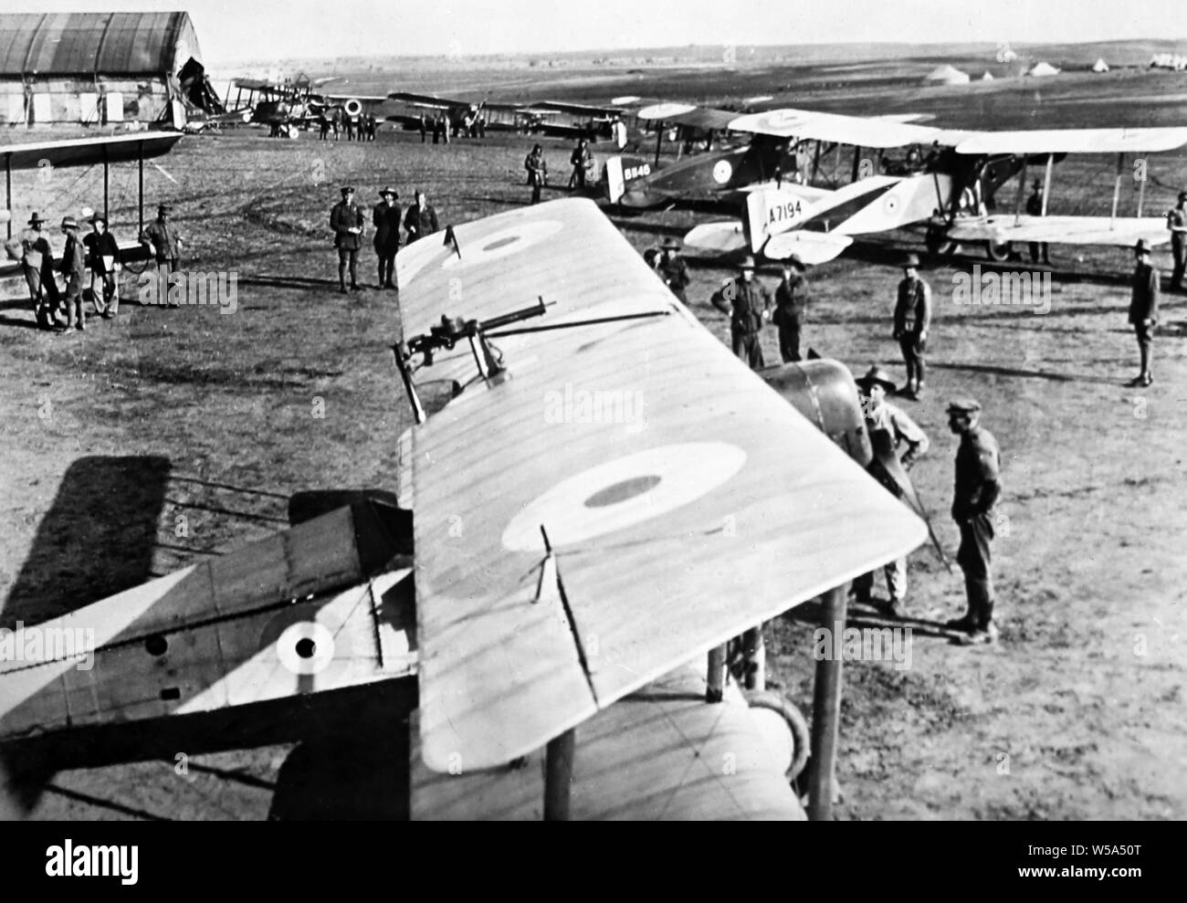 British aerodrome in Holy Land during WW1 Stock Photo