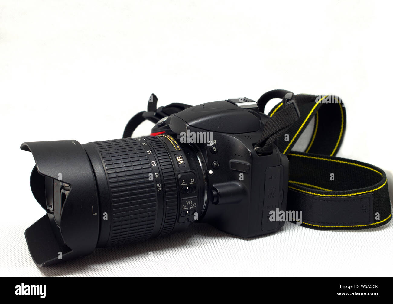 DSLR DX Sensor camera with lens Stock Photo