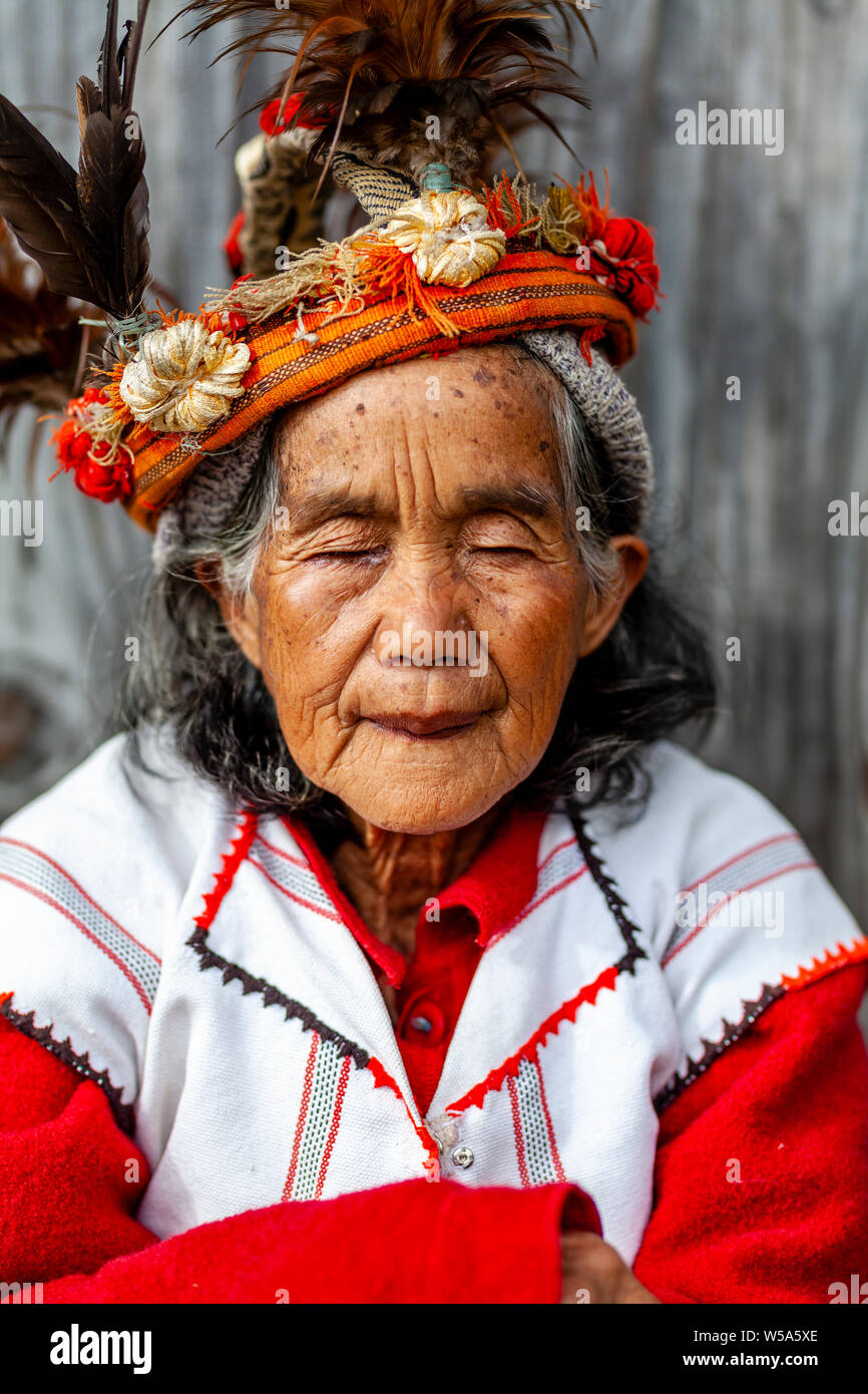 A Portrait Of An Ifugao Tribal Woman, Banaue, Luzon, The Philippines ...