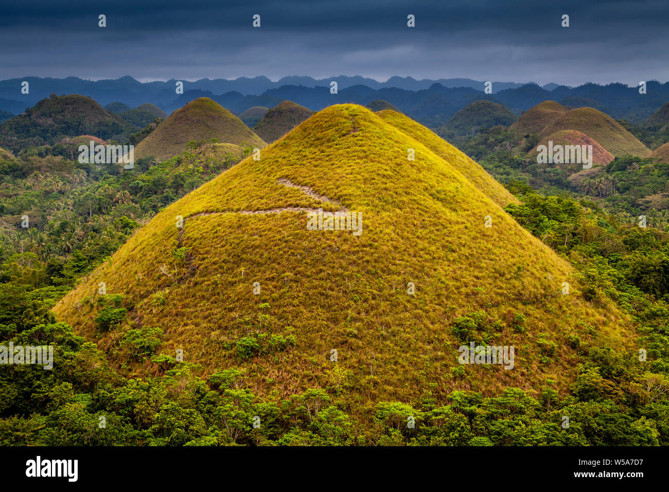 The Chocolate Hills, Carmen, Bohol, The Philippines Stock Photo Alamy