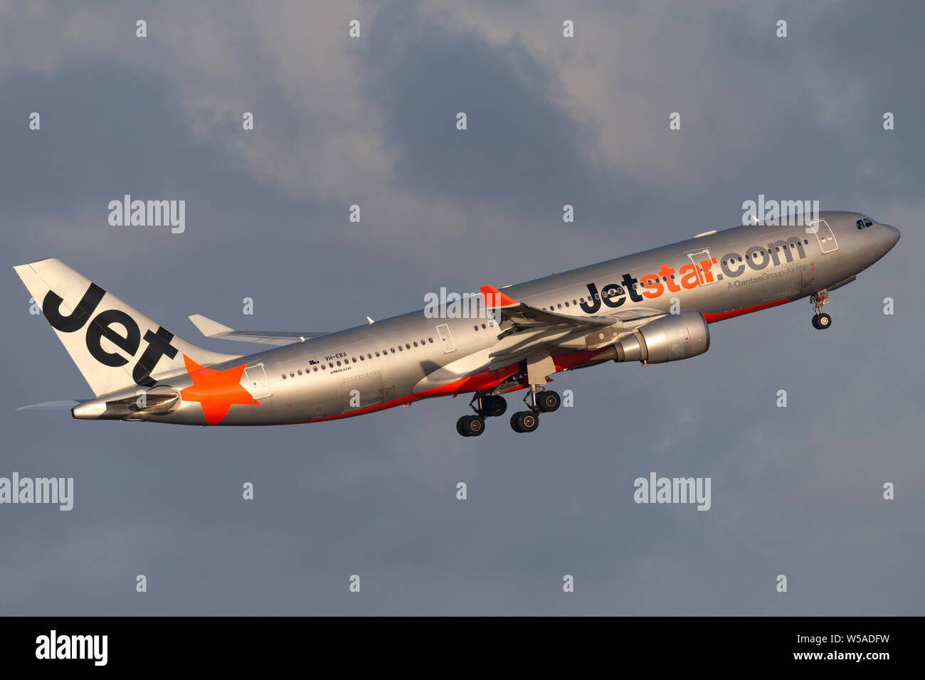 Jetstar Airways Airbus A330 twin engine wide body passenger aircraft ...