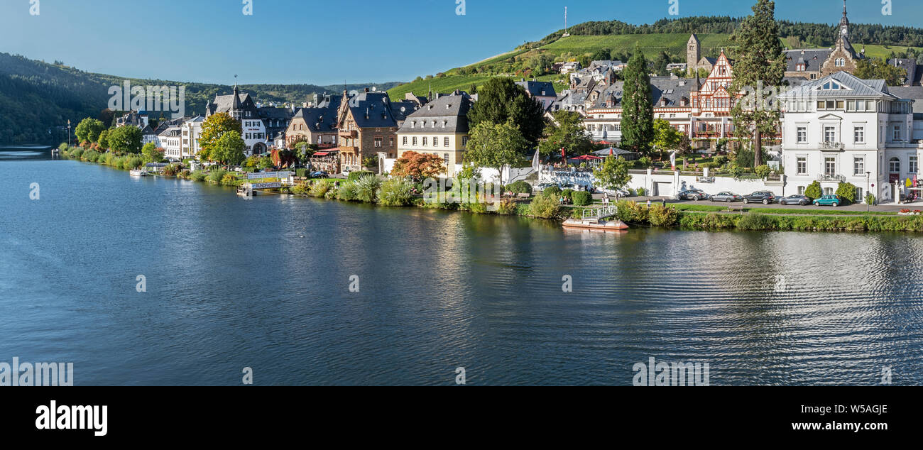 Traben Side of Traben-Trarbach in Germany Stock Photo