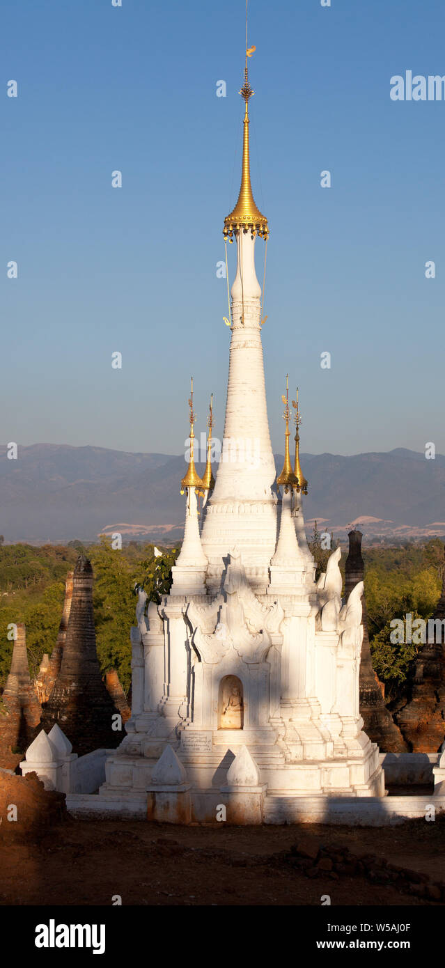Shwe Inn Thein Paya, Indein, Nyaungshwe , Inle Lake,Shan state, myanmar ...