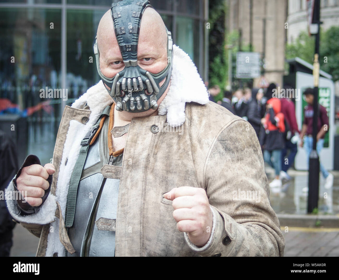 Manchester,  UK. 27th July 2019. A cosplayer  dressed as their favourite character  during Day 1 of Manchester  MCM Comic Con 2019 at Manchester Central. Credit : Ioannis Alexopoulos / Alamy Live News Stock Photo