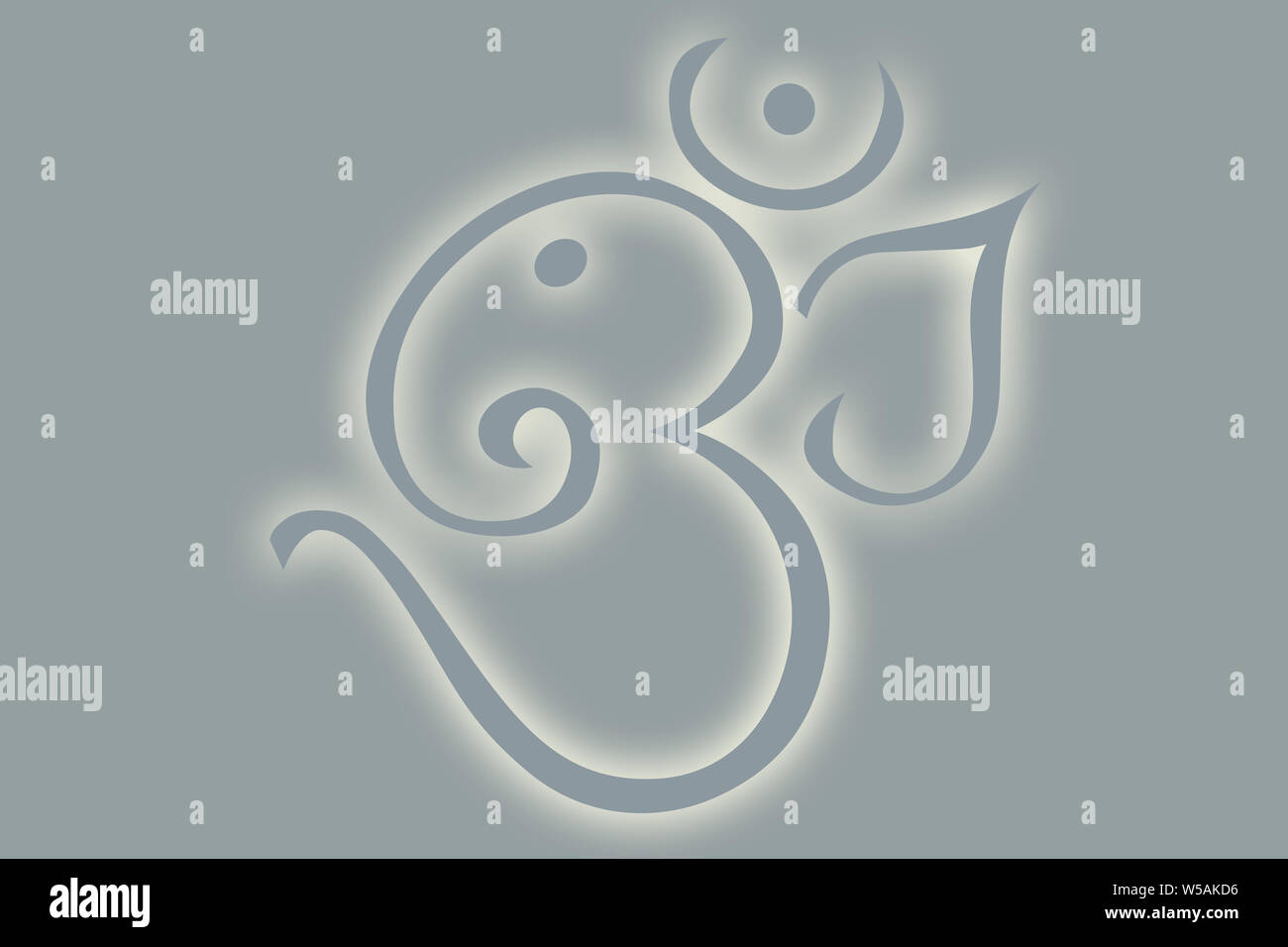 Close up of an OM symbol Stock Photo