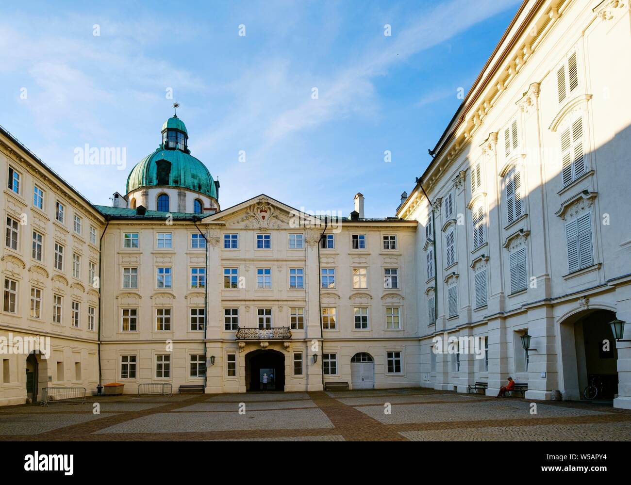 Inner courtyard of the Hofburg Imperial Palace, Innsbruck, Tyrol, Austria Stock Photo