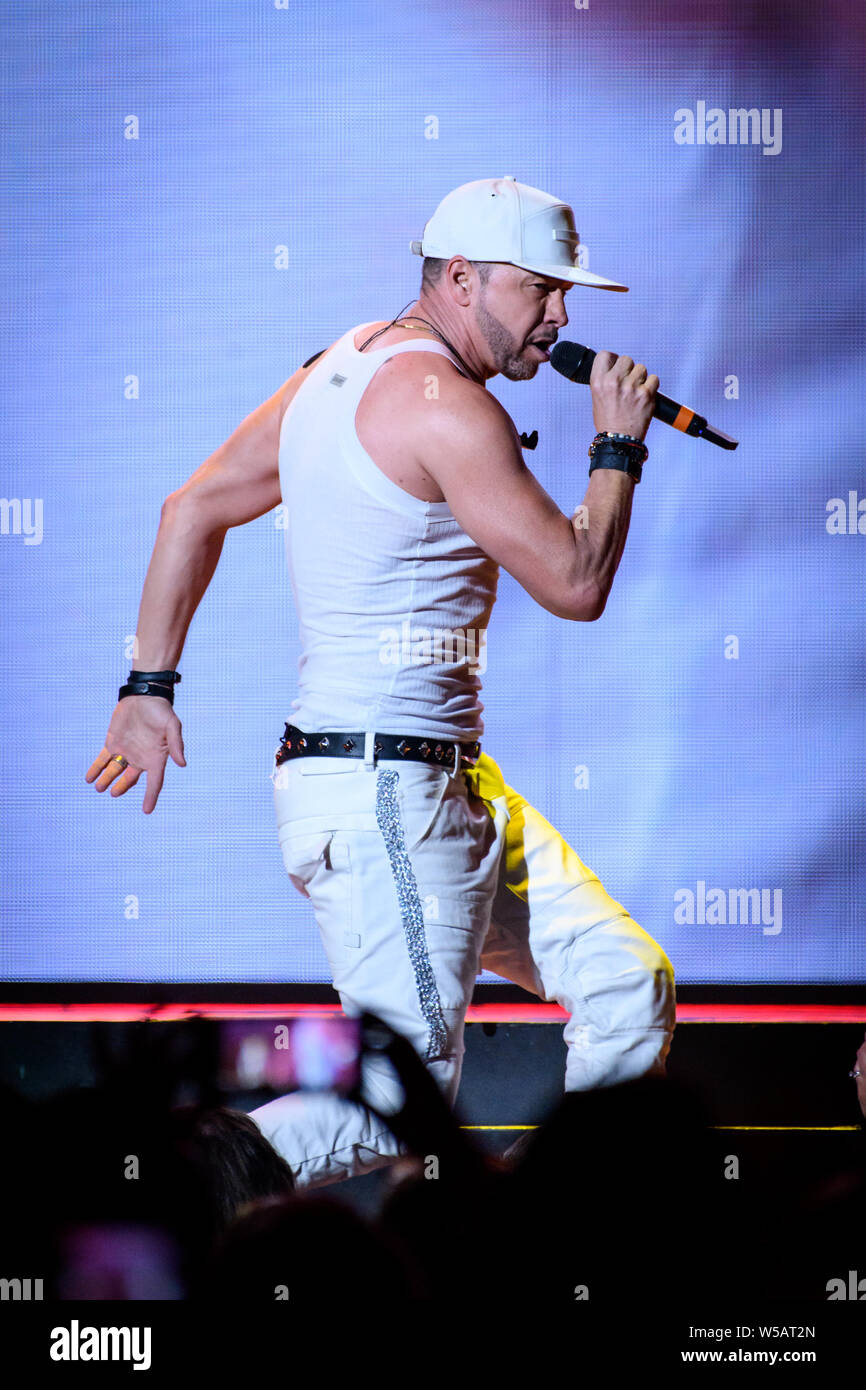 Donnie Wahlberg Of Kids On The Block Boy Band (also Initialised As NKOTB) Performed A Sold Out