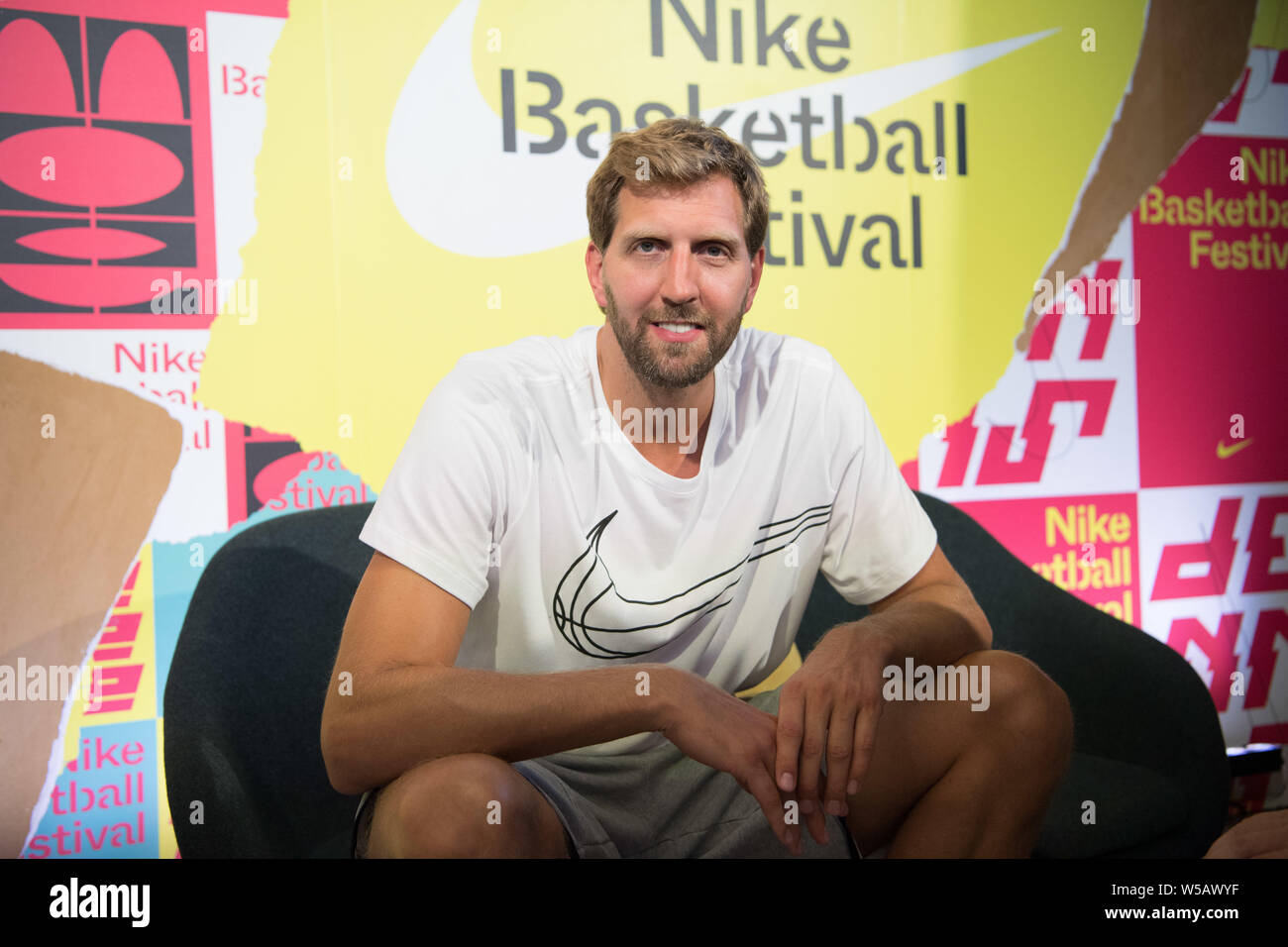 27 July 2019, Berlin: Professional basketball player Dirk Nowitzki as part  of a Nike basketball festival. Photo: Jörg Carstensen/dpa Stock Photo -  Alamy