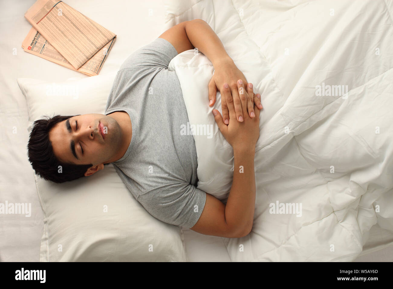 Man sleeping Stock Photo