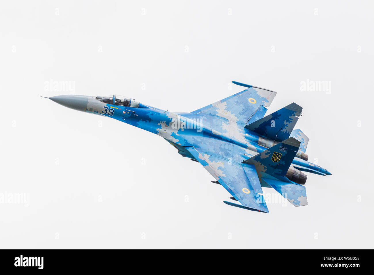 Ukrainian Air Force Su-27P Flanker captured at the 2019 Royal International  Air Tattoo at RAF Fairford Stock Photo - Alamy