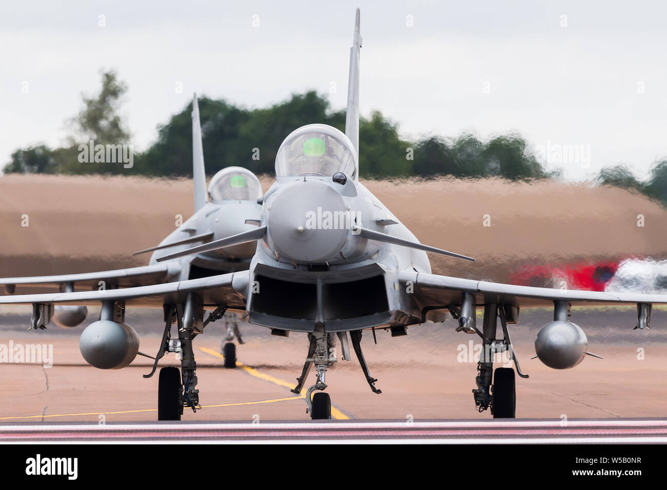 Royal Air Force Typhoon FGR.4 captured at the 2019 Royal International Air Tattoo at RAF Fairford. Stock Photo