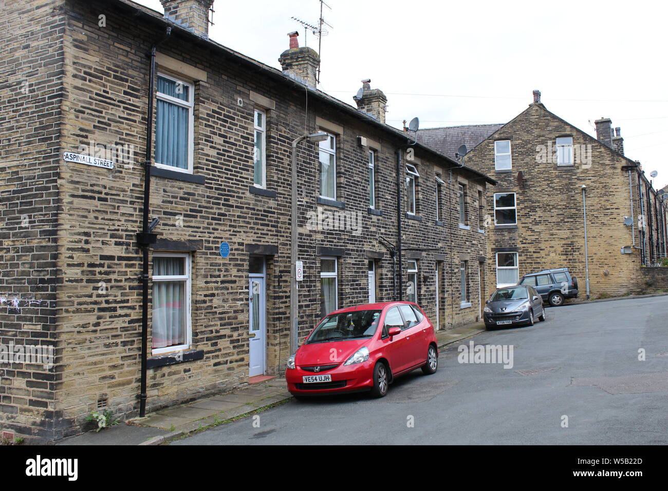Aspinall Street, Mytholmroyd, Yorkshire. Birthplace of Ted Hughes, Poet
