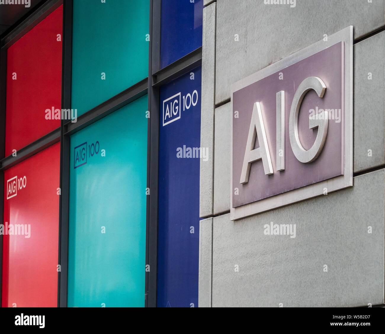 AIG Europe HQ Headquarters at 58 Fenchurch Street in the City of London Financial District. Completed 2003, architects Kohn Pedersen Fox Associates Stock Photo