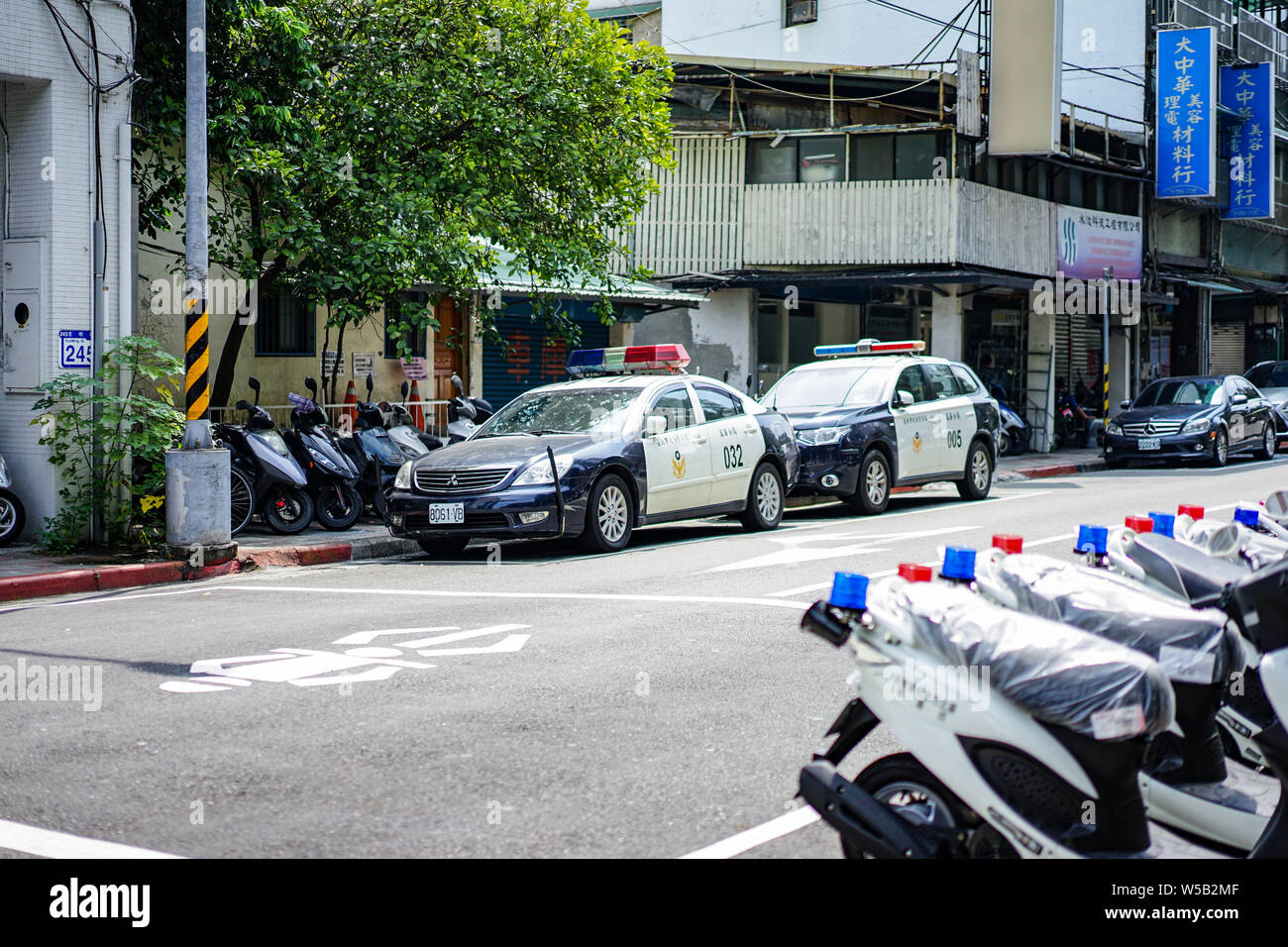Taipei, Taiwan - April 12, 2019: Emergency response vehicle (Police Car ...