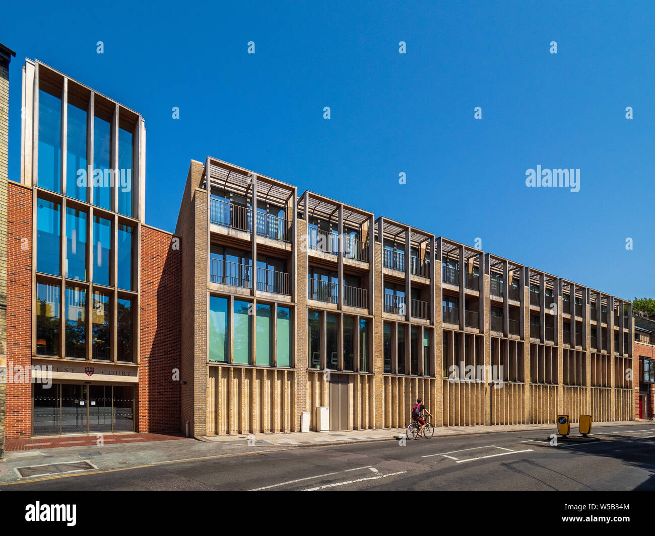 West Court Jesus College Cambridge University - extension to Jesus College in the historic centre of Cambridge.Opened 2018 Niall McLaughlin Architects Stock Photo