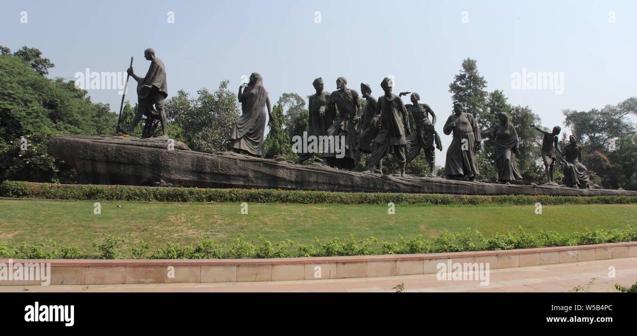Statue of Dandi March, New Delhi, India Stock Photo