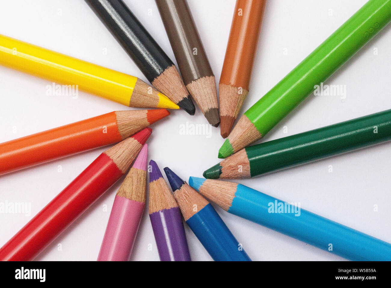 Pencil crayons Stock Photo