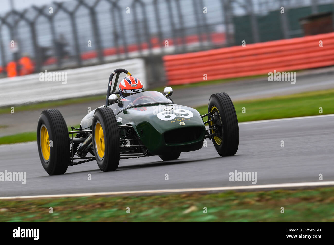 TOWCESTER, United Kingdom. 27th July, 2019. Benn Tilley (Lotus 18 373) during Gallet Trophy for Pre '66 Grand Prix Cars (HGPCA) of Day Two of Silverstone Classic Moto Racing at Silverstone Circuit on Saturday, July 27, 2019 in TOWCESTER, ENGLAND. Credit: Taka G Wu/Alamy Live News Stock Photo