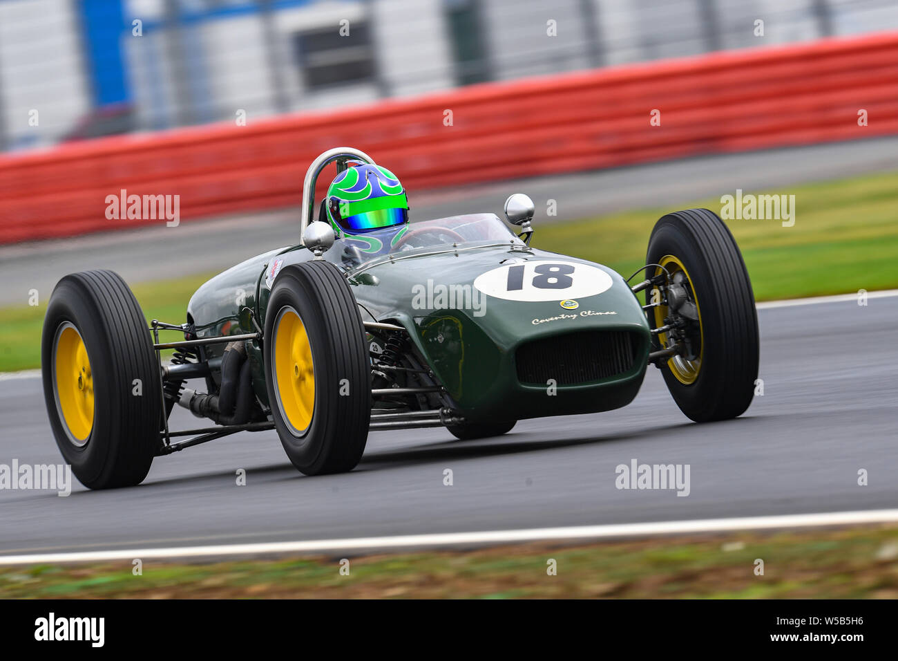 TOWCESTER, United Kingdom. 27th July, 2019. Sam Wilson (Lotus 18 372) during Gallet Trophy for Pre '66 Grand Prix Cars (HGPCA) of Day Two of Silverstone Classic Moto Racing at Silverstone Circuit on Saturday, July 27, 2019 in TOWCESTER, ENGLAND. Credit: Taka G Wu/Alamy Live News Stock Photo