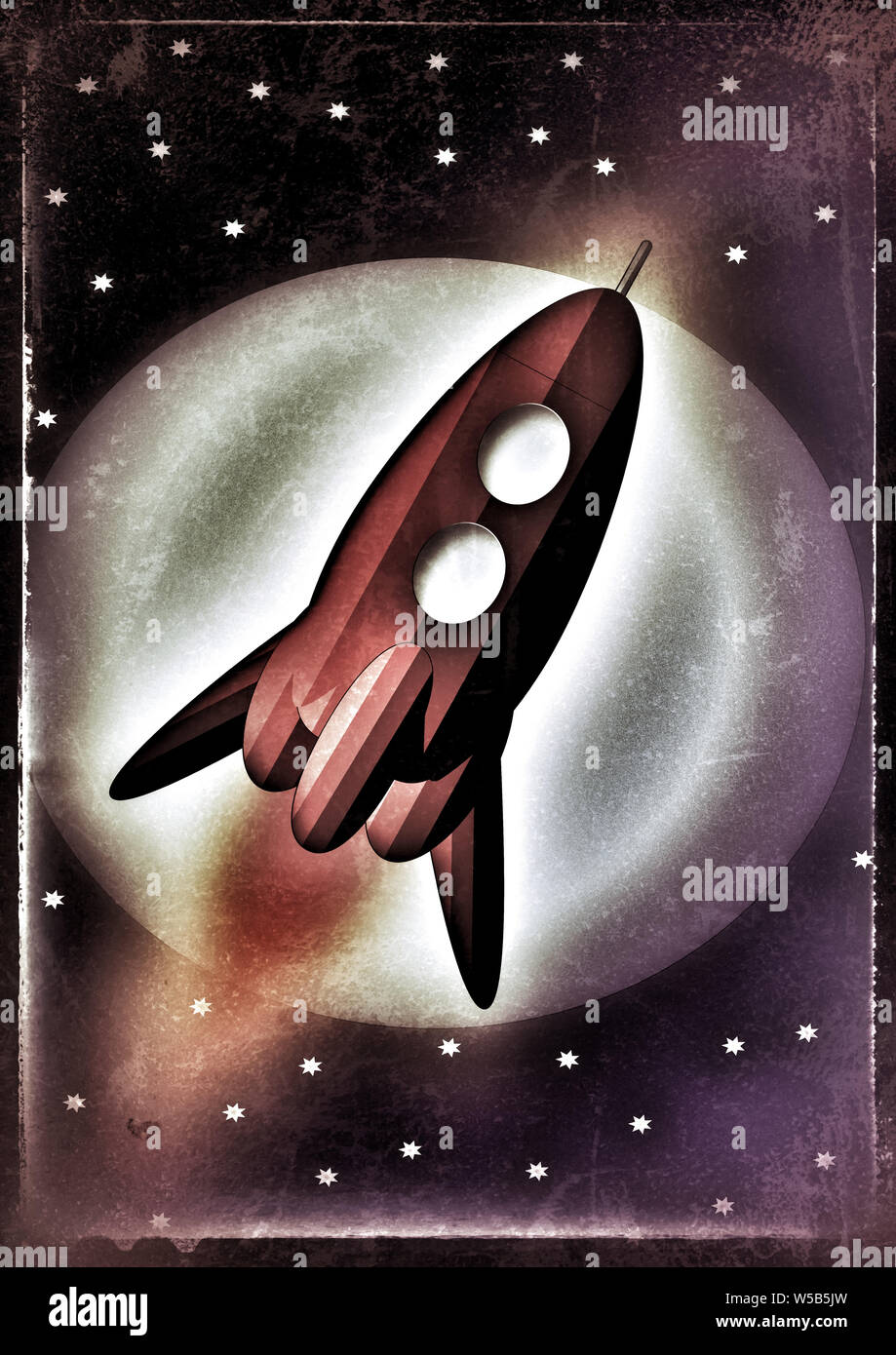 Retro Space Rocket