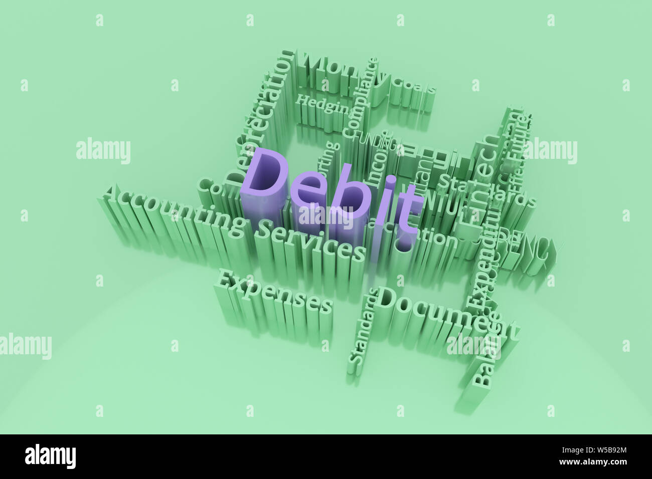 Debit, finance keyword words cloud. For web page or design, as graphic ...