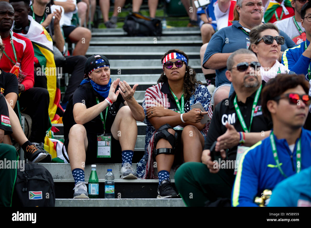 Cardiff, Wales. 27th July, 2019. Football teams from more than 50 countries compete in the Homeless World Cup at Cardiff's iconic Bute Park, Wales, UK Credit: Tracey Paddison/Alamy Live News Stock Photo